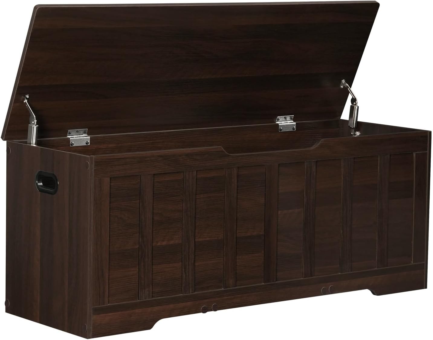 Espresso Flip Top Wooden Storage Bench