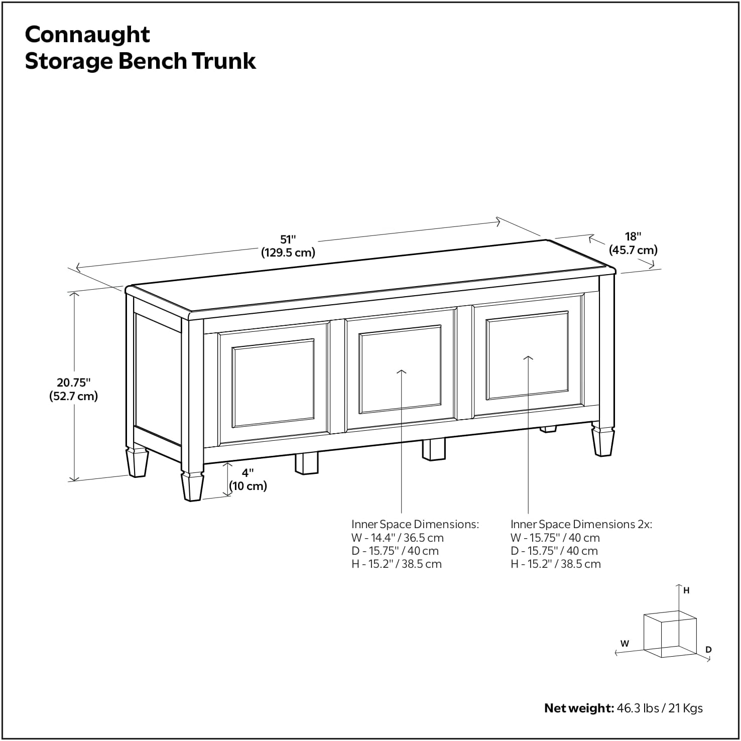 Black Solid Wood Lift Top Storage Bench