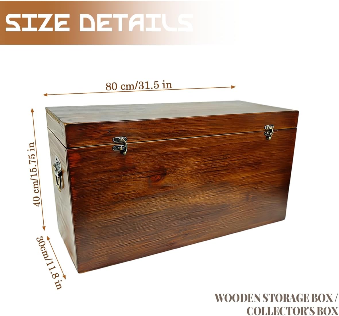 Large Wooden Flip Top Storage Bench