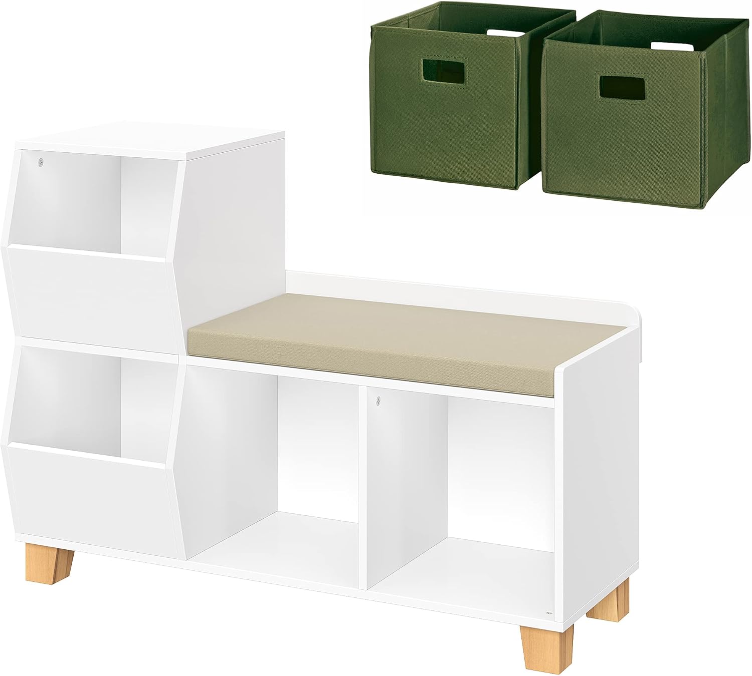 Olive Bin Cubby Toy Storage Bench