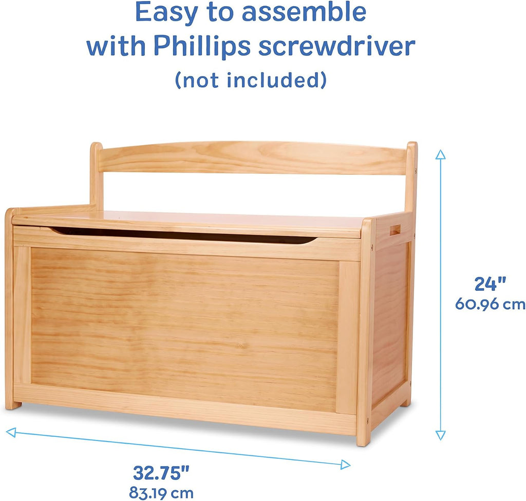 Blonde Wooden Kids Toy Storage Chest