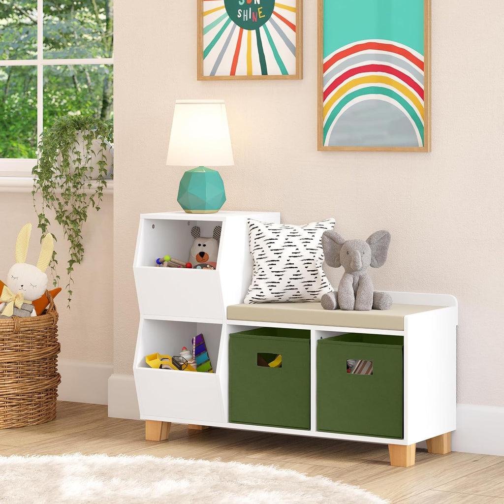 Olive Bin Cubby Toy Storage Bench